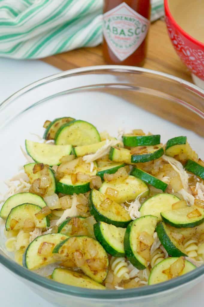 Spicy Chicken & Zucchini Pasta Salad