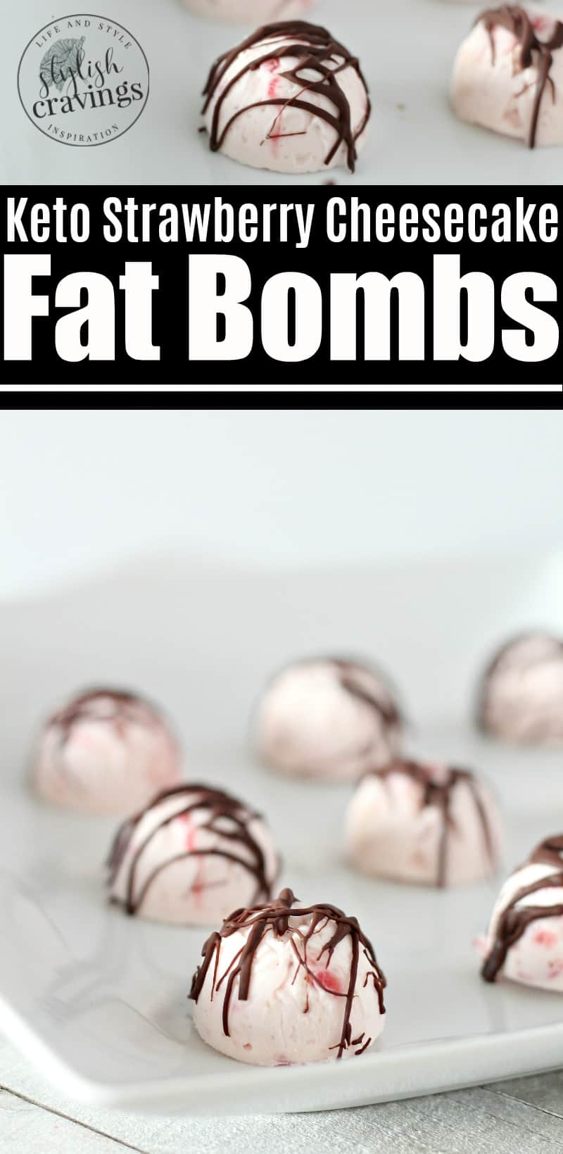 Keto Strawberry Cheesecake Fat Bombs