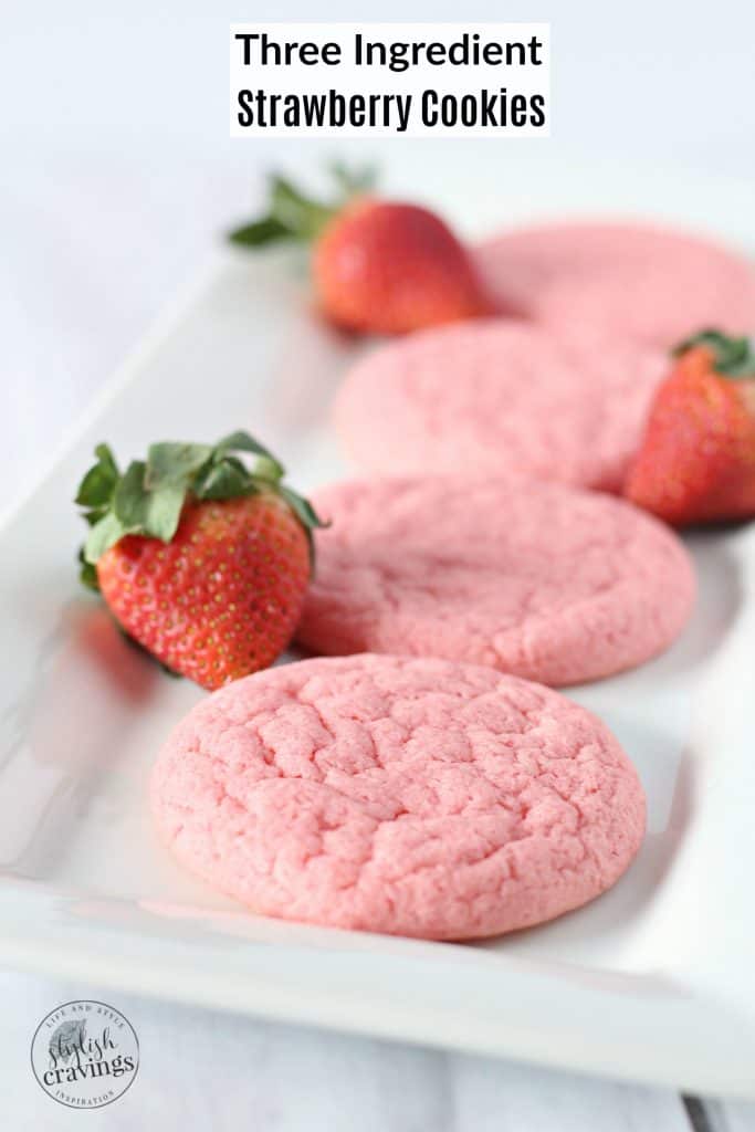 Three Ingredient Strawberry Cookies