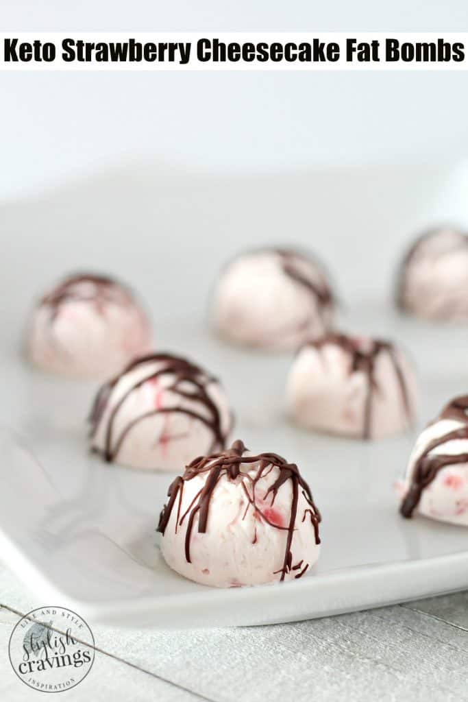 Keto Strawberry Cheesecake Fat Bombs