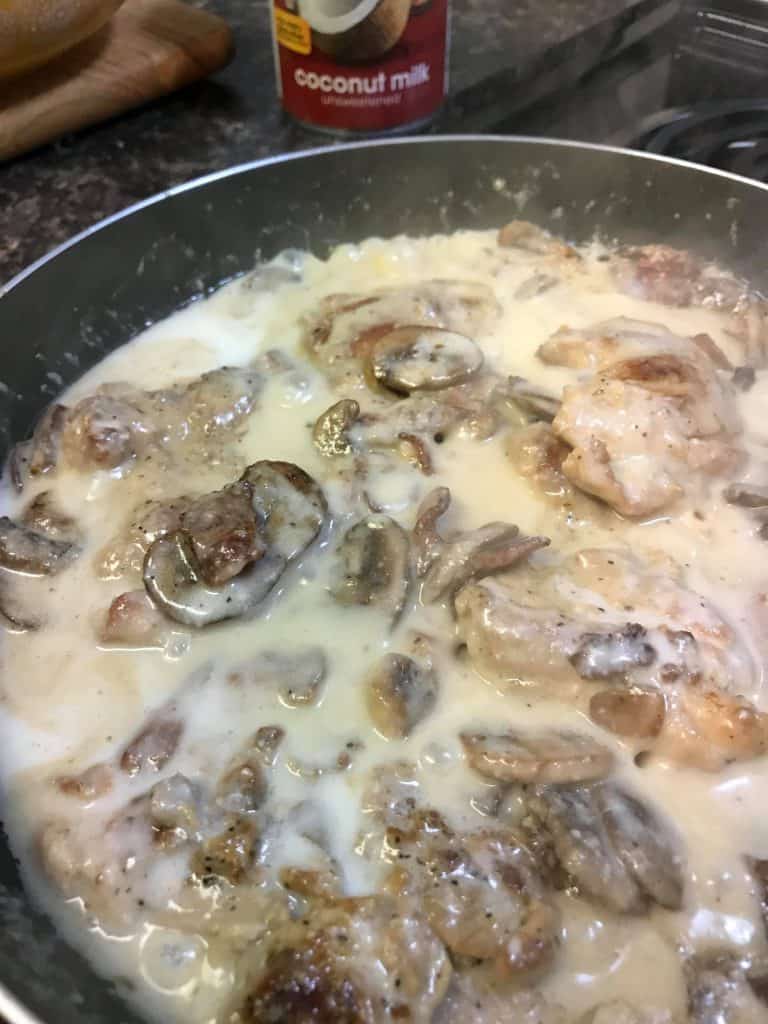 Keto Bacon Mushroom Chicken In Cream Sauce