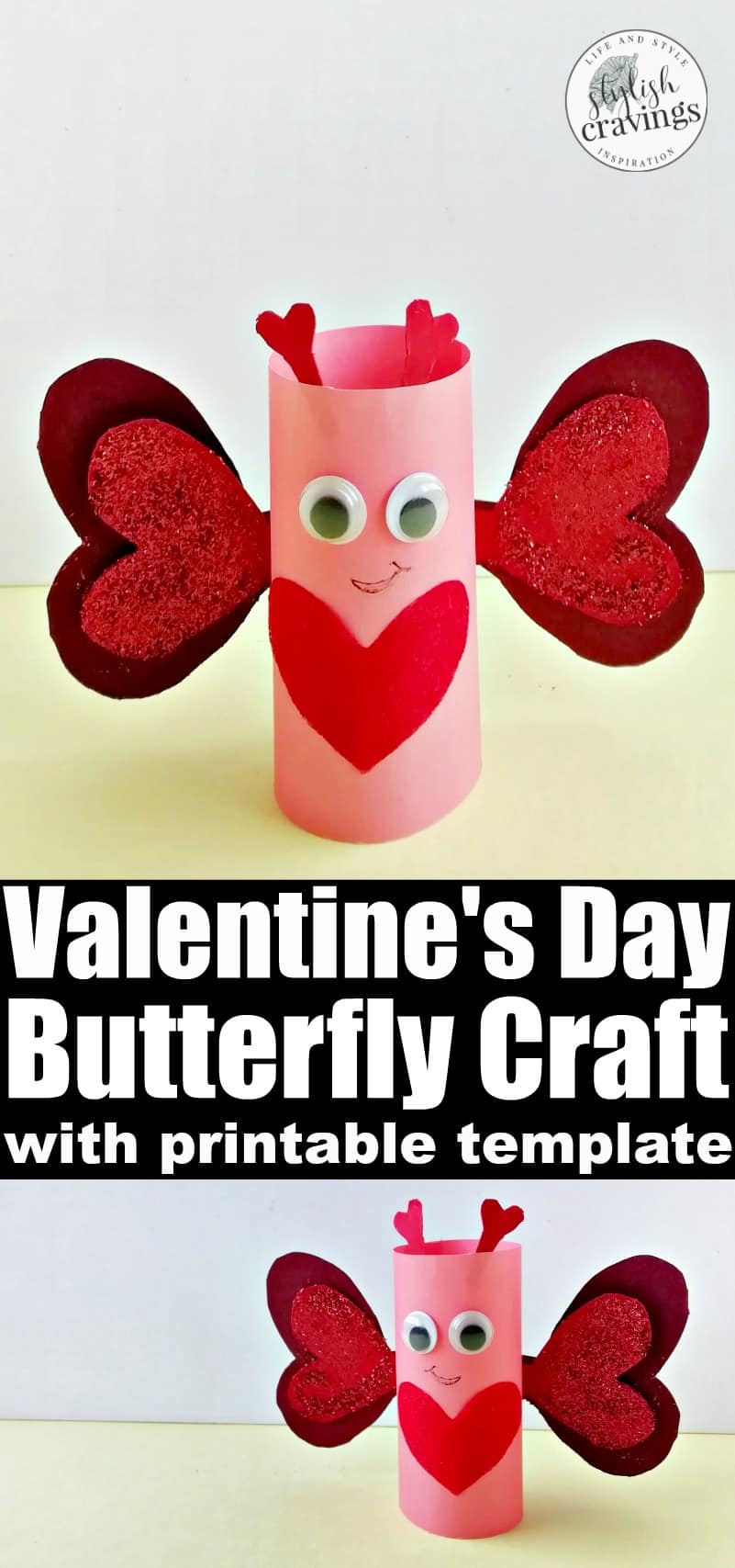 DIY Valentine's Day Butterfly Craft For Kids - The Momma Diaries