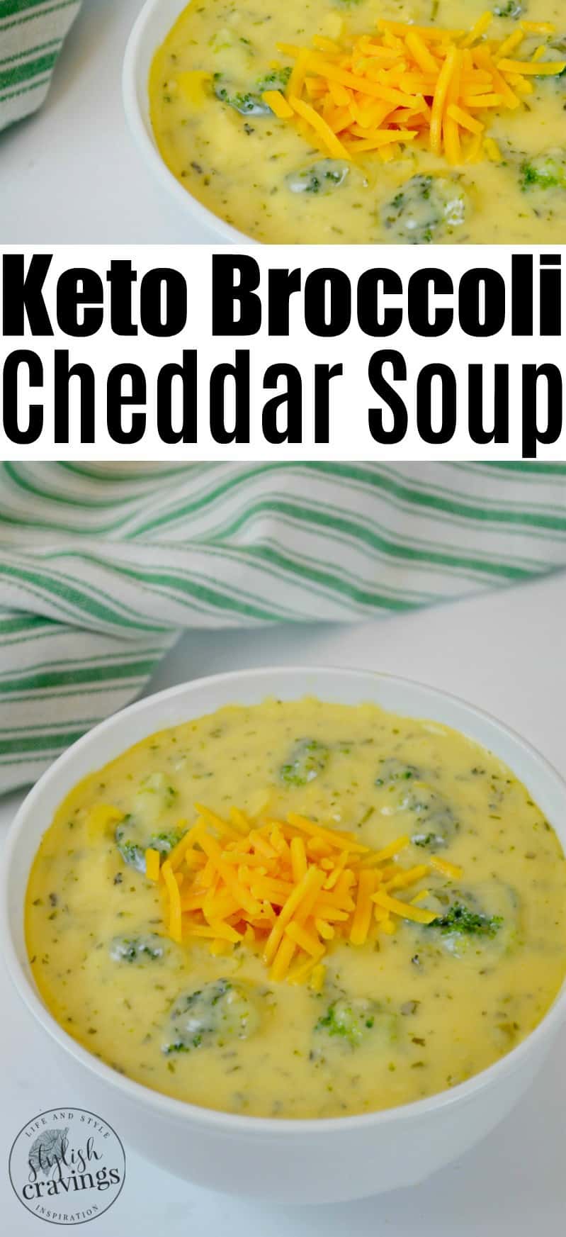 Keto Broccoli Cheddar Soup - Stylish Cravings Easy Recipes