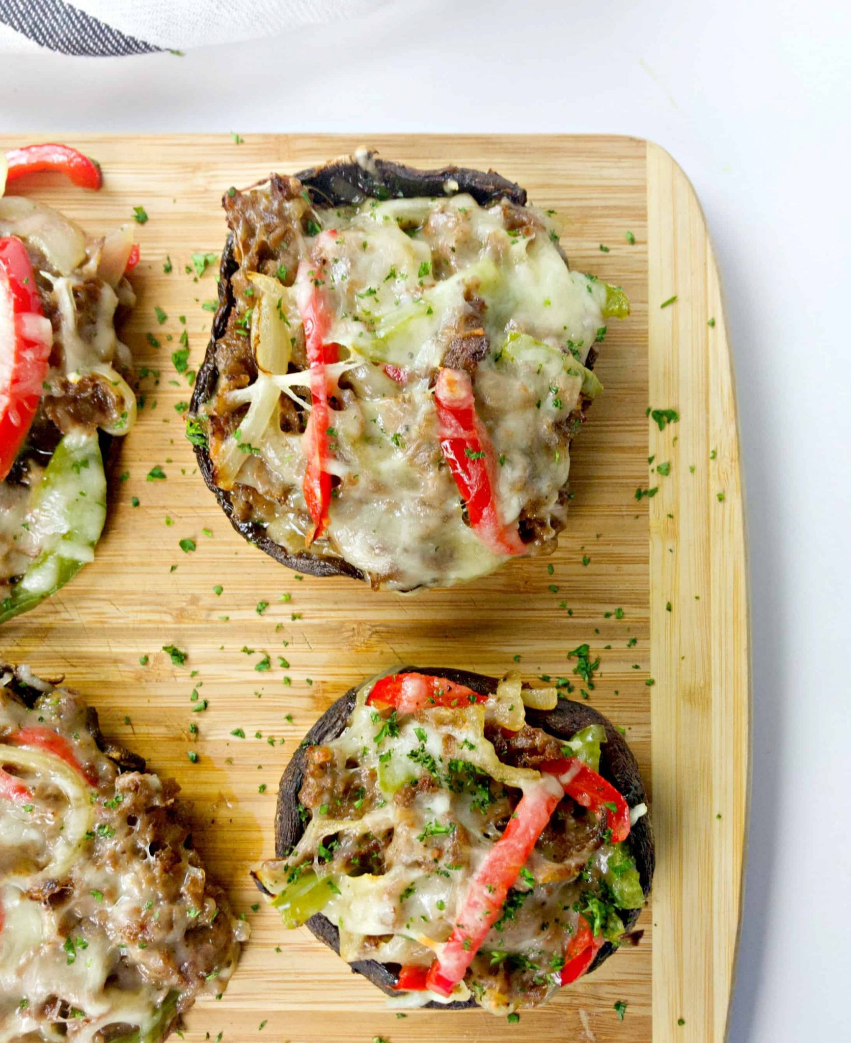 Cheesesteak Stuffed Portabello Mushrooms Stylish Cravings