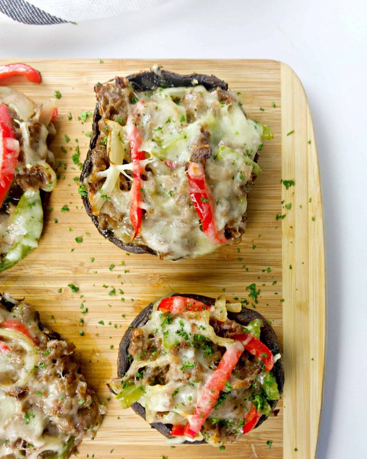 Cheesesteak Stuffed Portabello Mushrooms