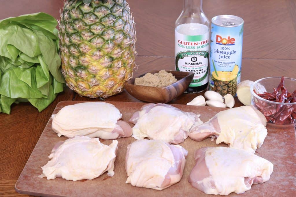 Pineapple Chicken Lettuce Wraps