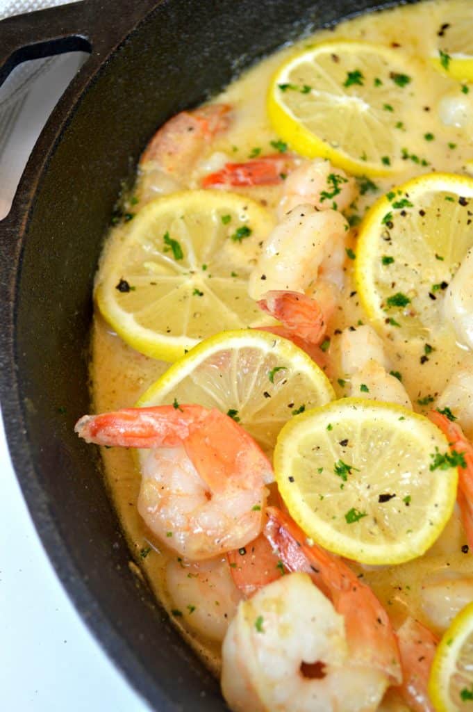 Creamy Lemon Parmesan Shrimp - Stylish Cravings