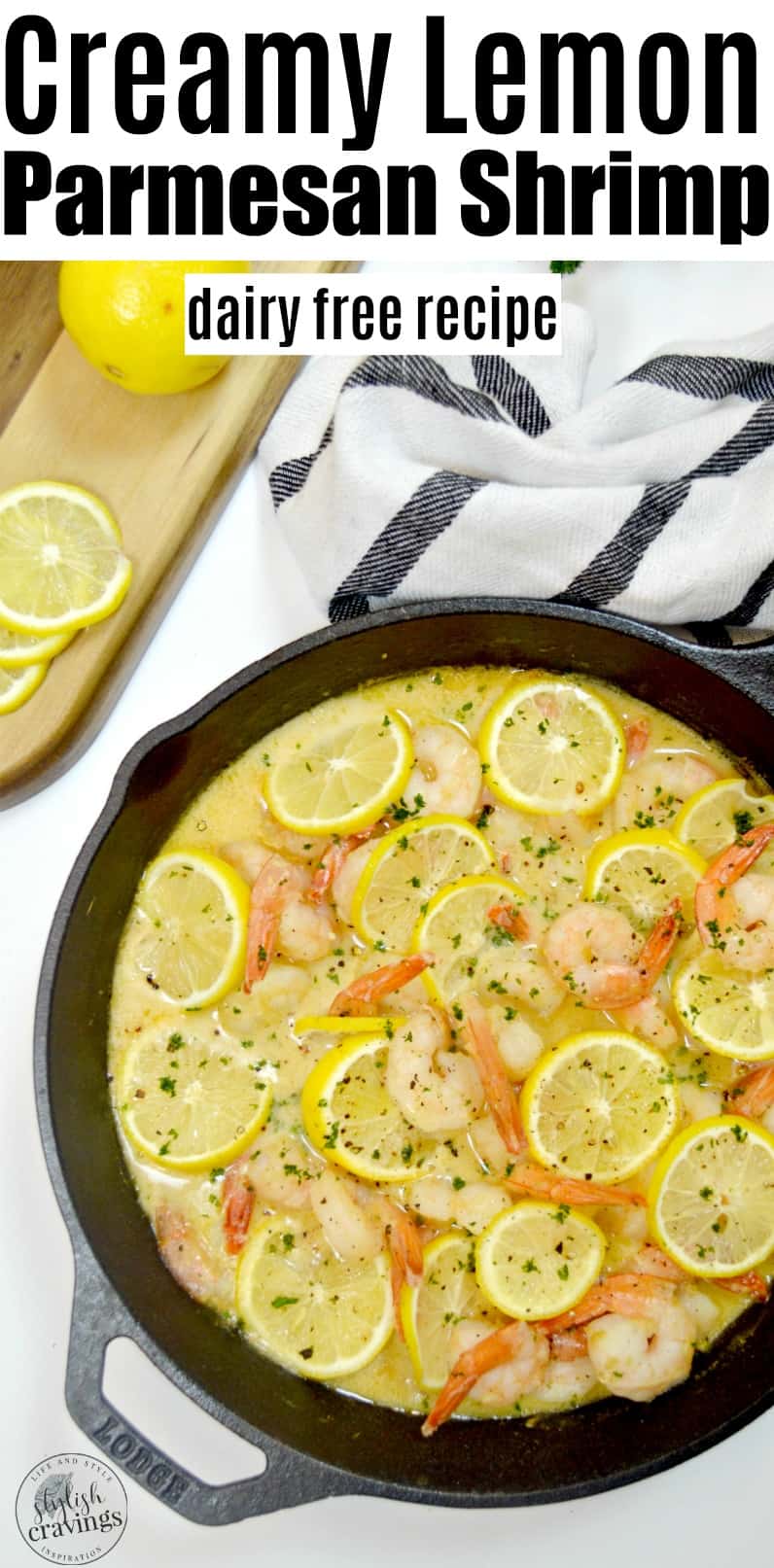 Creamy Lemon Parmesan Shrimp - Stylish Cravings