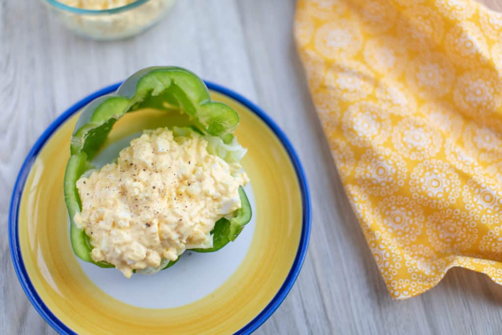 Bell Pepper Keto Egg Salad Sandwich