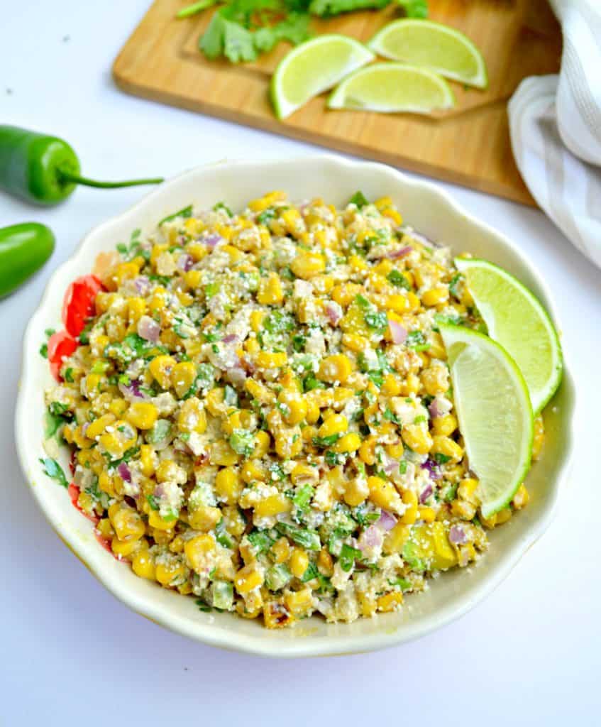 Mexican Street Corn Salad With Avocado