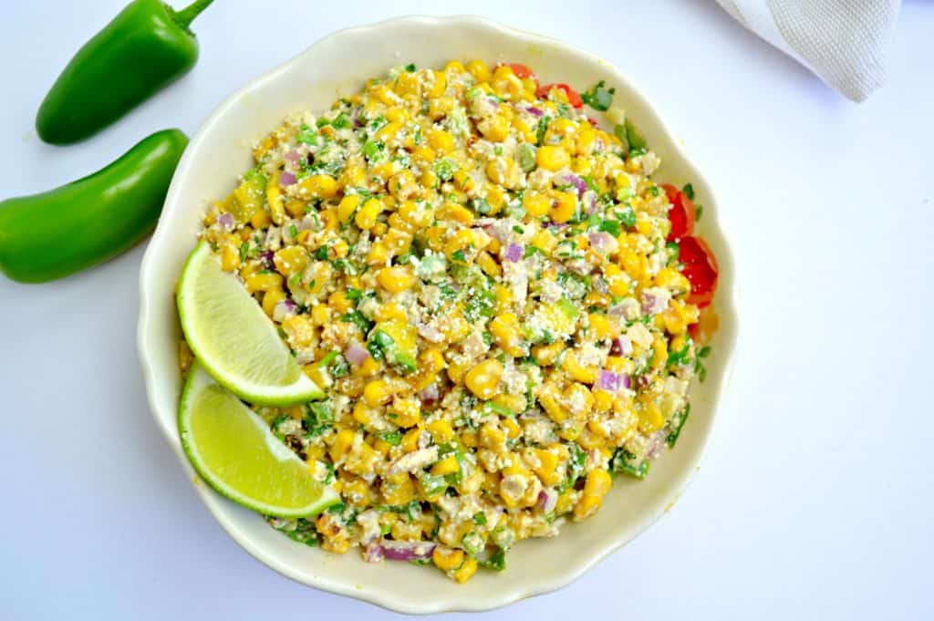 Mexican Street Corn Salad With Avocado 