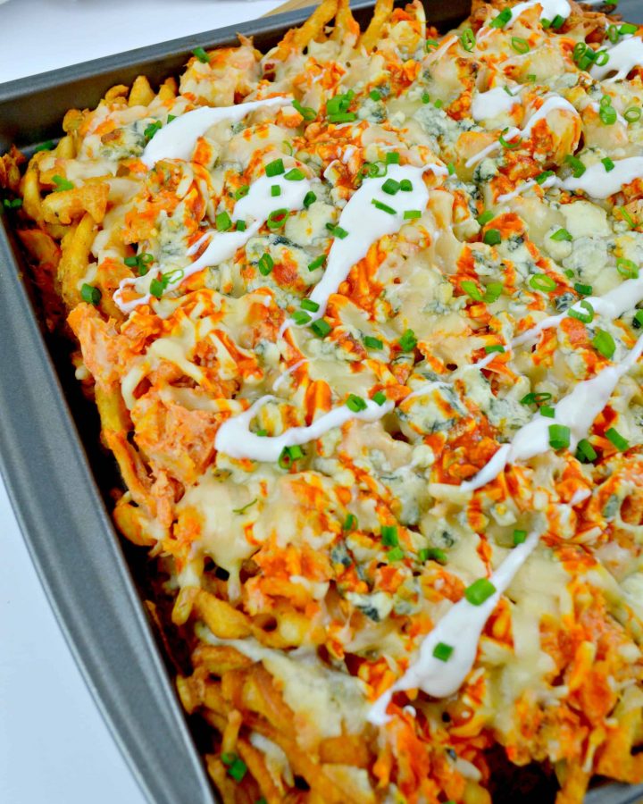 Buffalo Chicken Waffle Fries