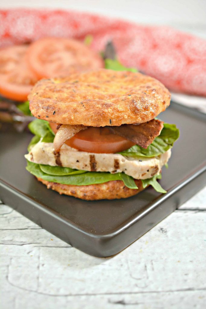 Grilled Chicken BLT On Keto Cheese Buns