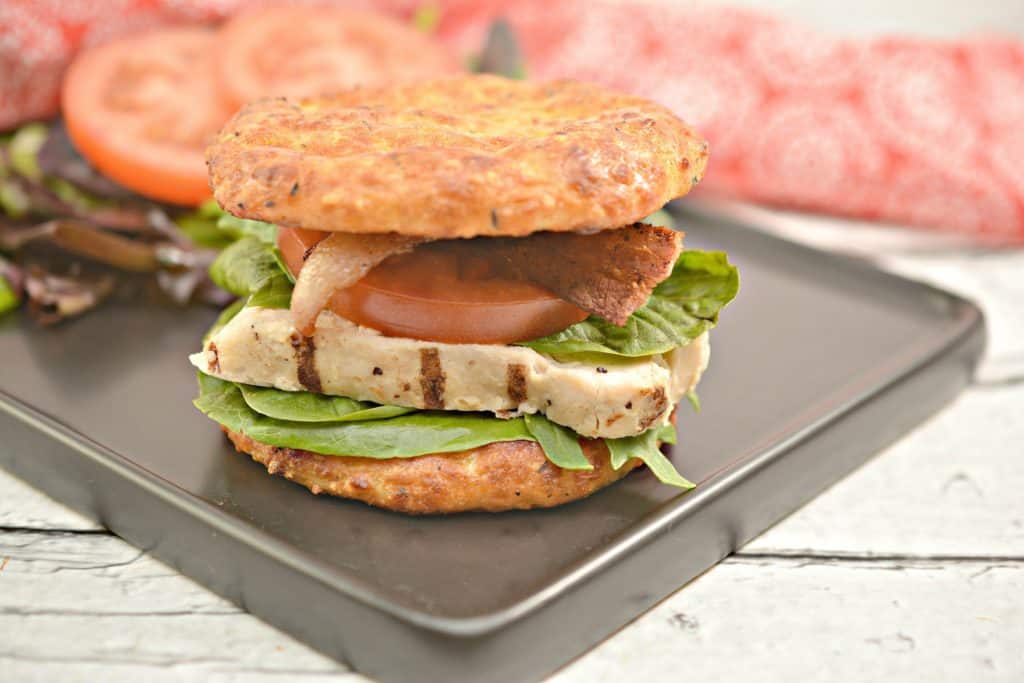 Grilled Chicken BLT On Keto Cheese Buns