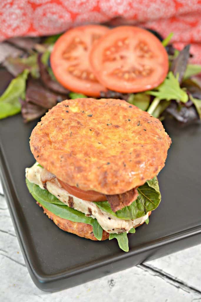 Grilled Chicken BLT On Keto Cheese Buns