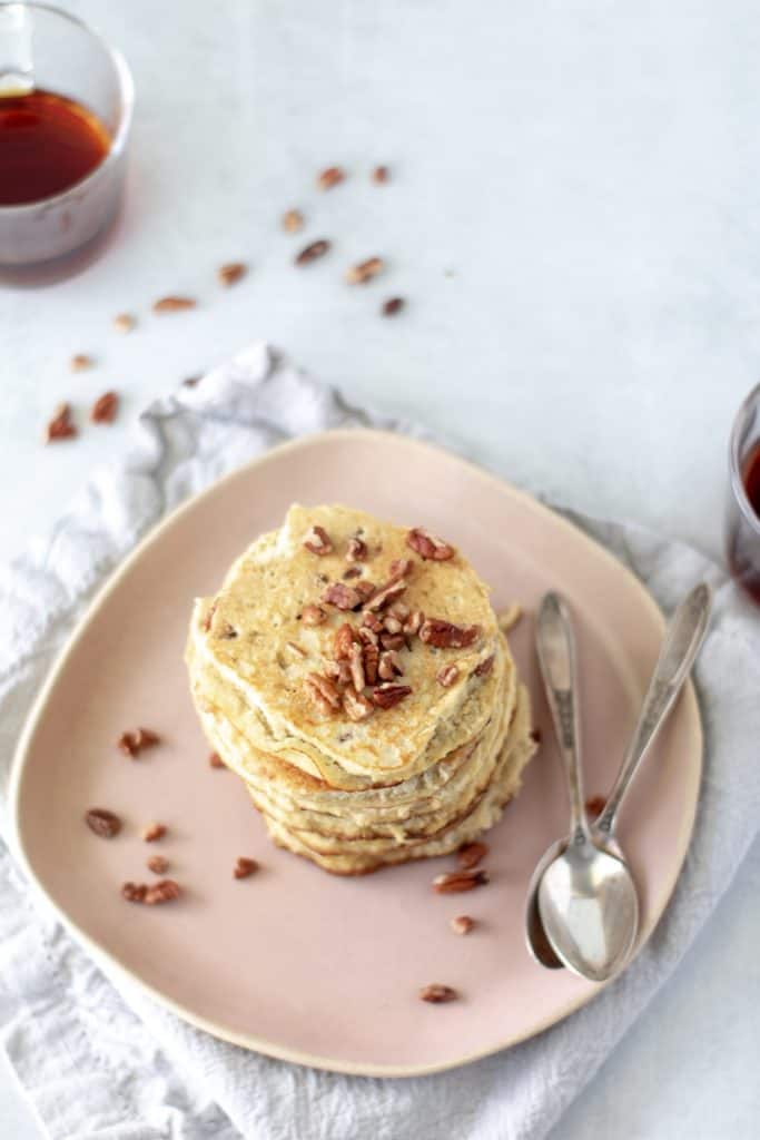 Fluffy Keto Pancakes With Ricotta & Pecans