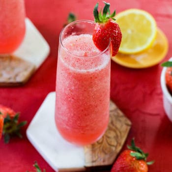frozen rosé wine slushie