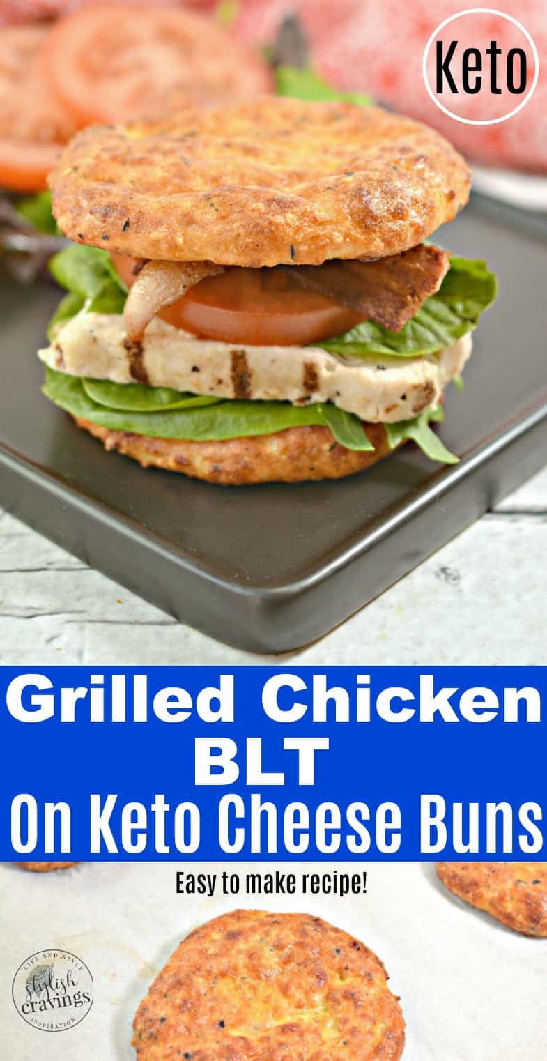 Grilled Chicken BLT On Keto Cheese Buns