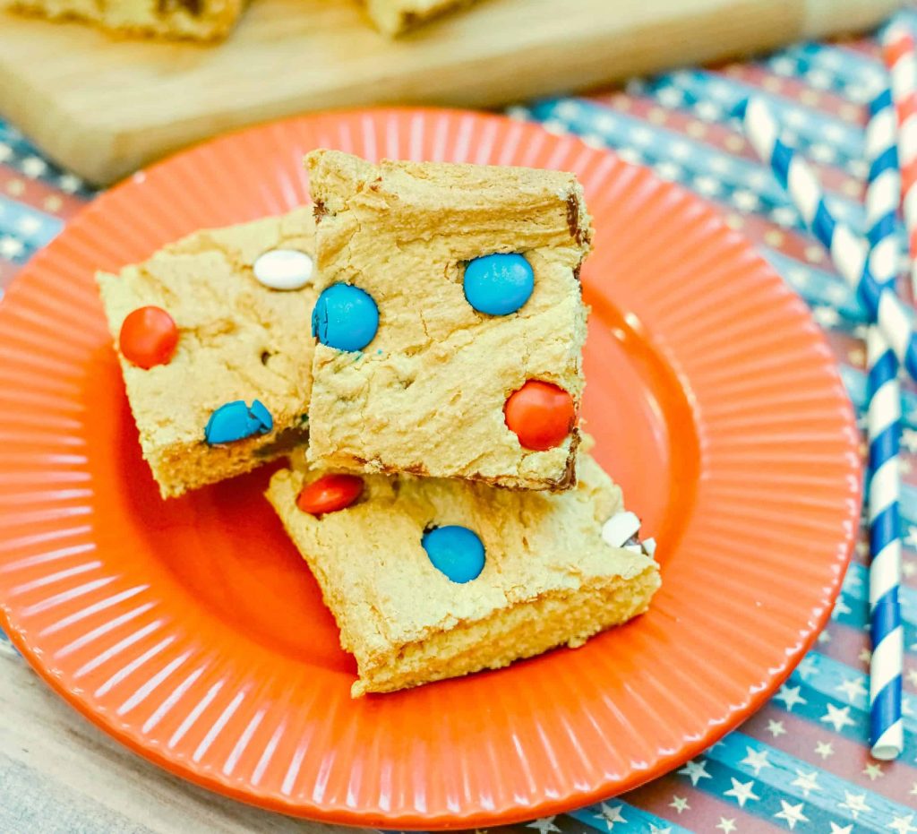 Red, White & Blue Cookie Bars