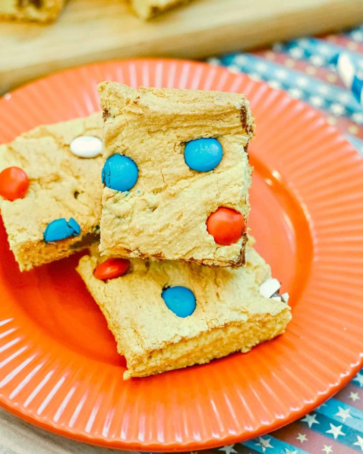 Red, White & Blue Cookie Bars