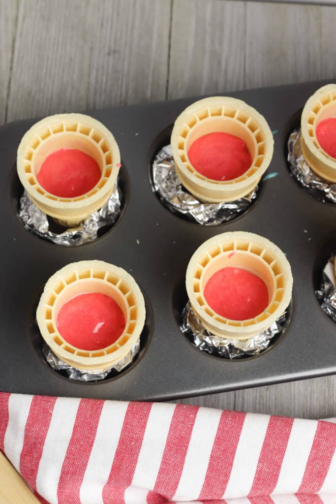 4th of July Ice Cream Cone Cupcakes