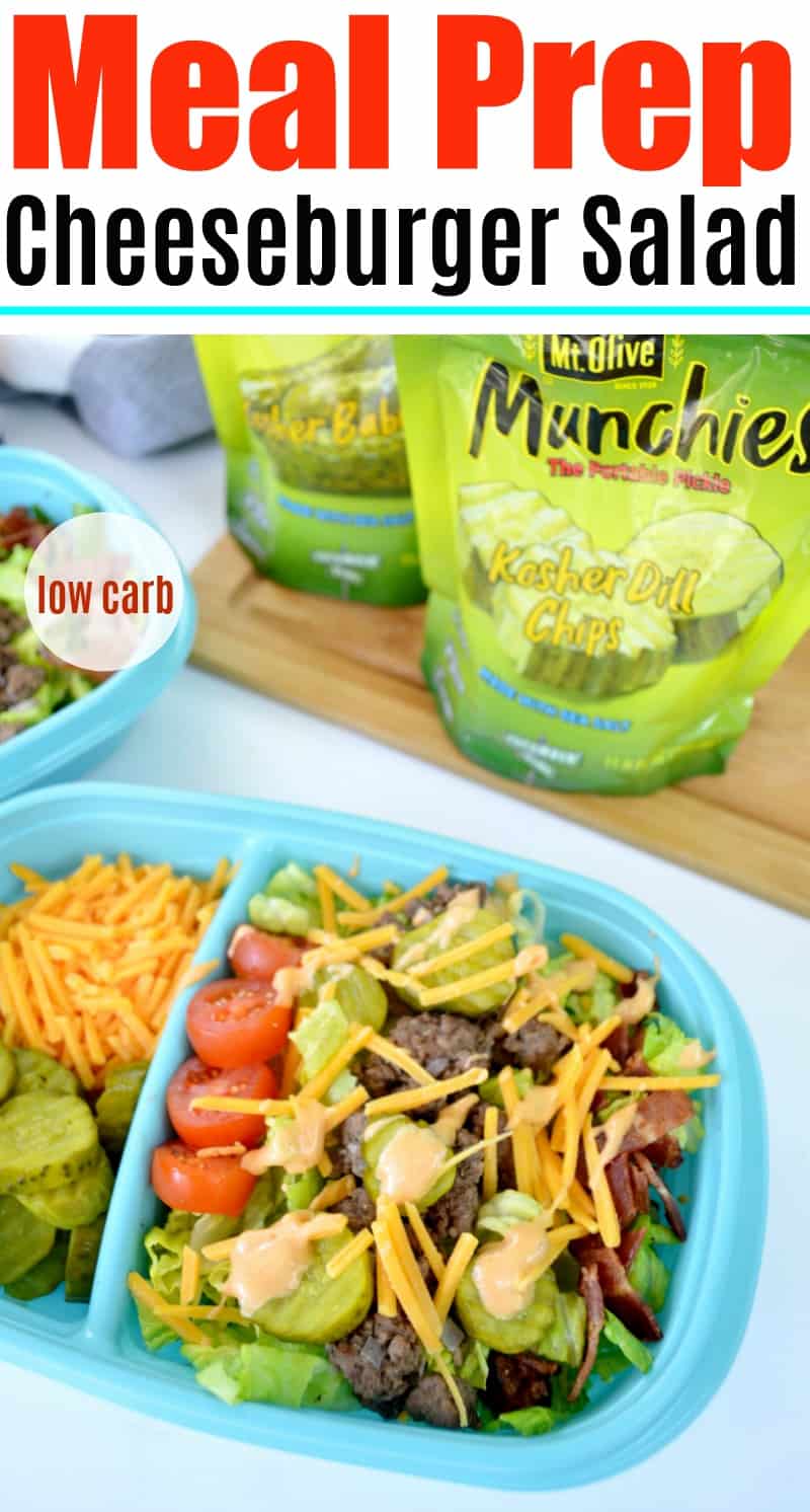 Meal Prep Low Carb Cheeseburger Salad