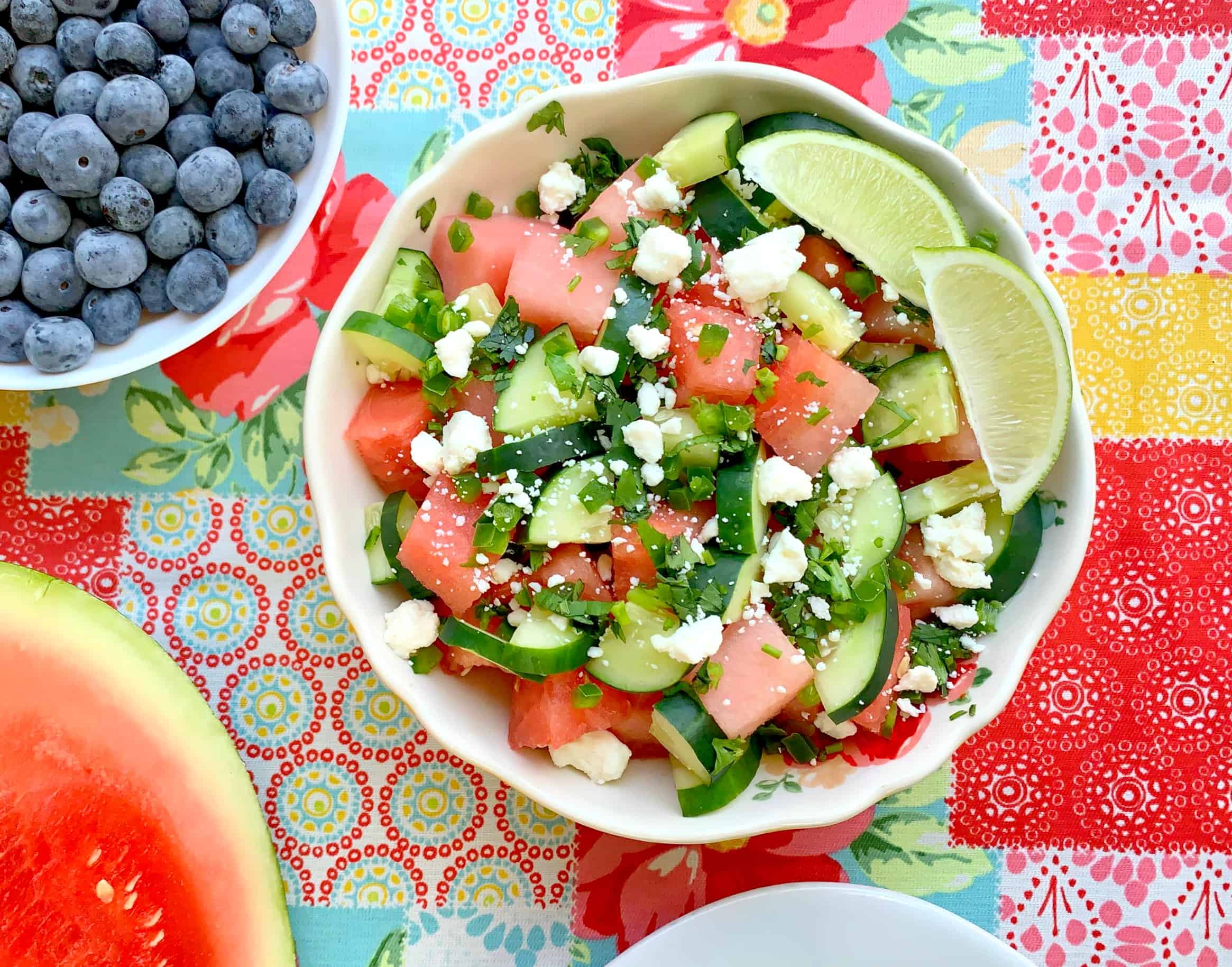 Watermelon Jalapeno Feta Salad