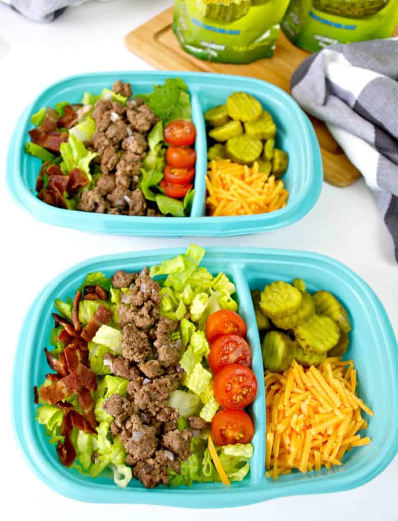 Meal Prep Low Carb Cheeseburger Salad