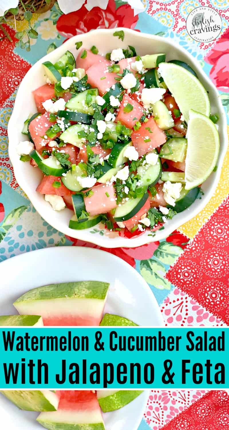 Watermelon Jalapeno Feta Salad