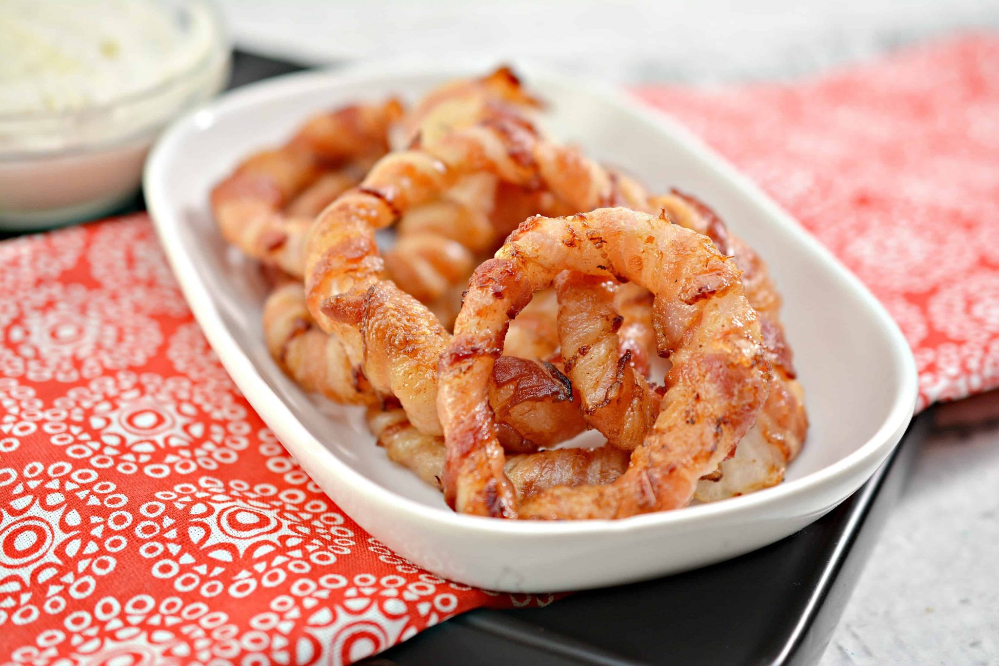 Keto Bacon Wrapped Onion Rings Easy Keto Snack or Appetizer!