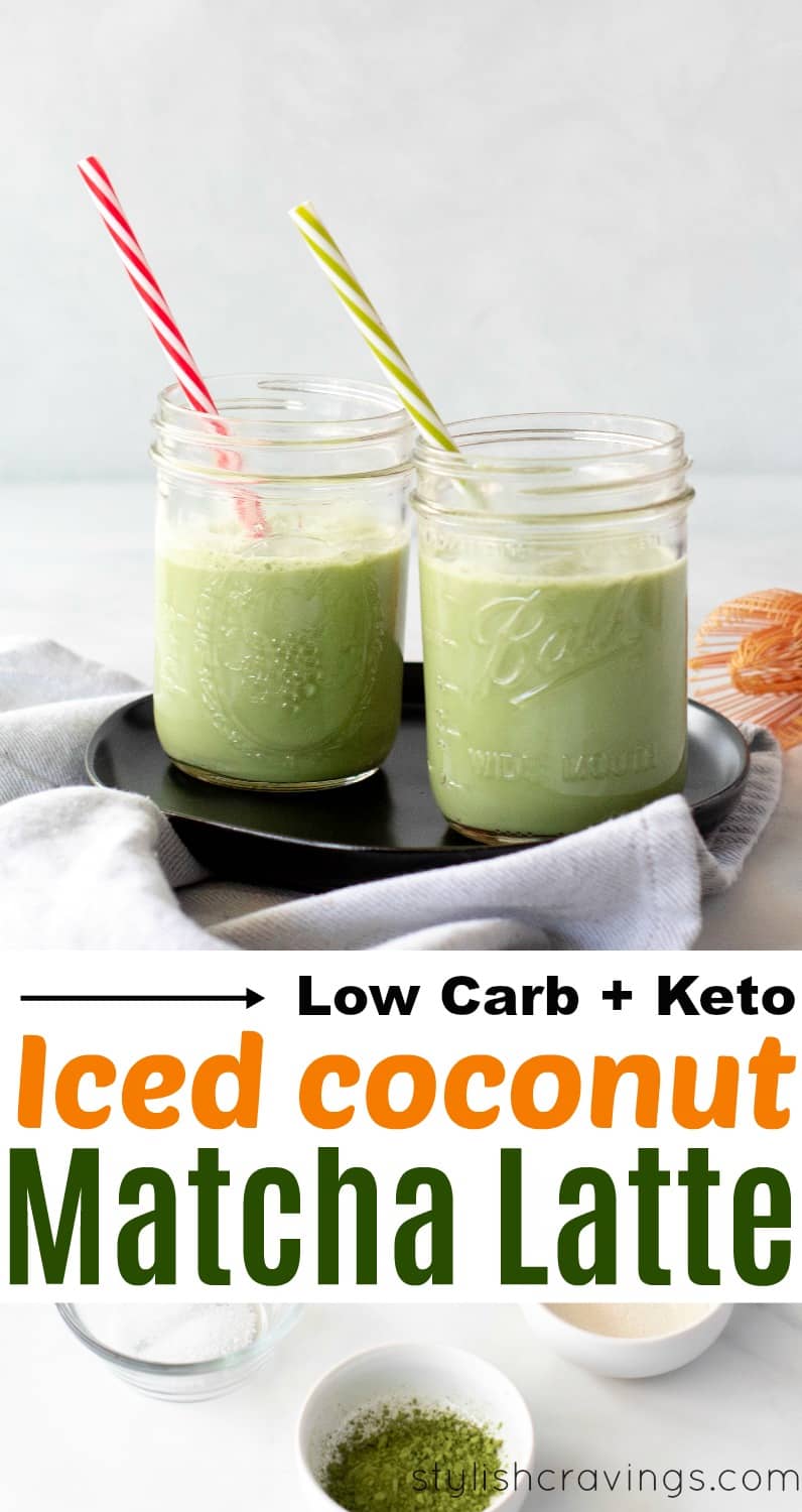 Coconut Keto Iced Matcha Latte