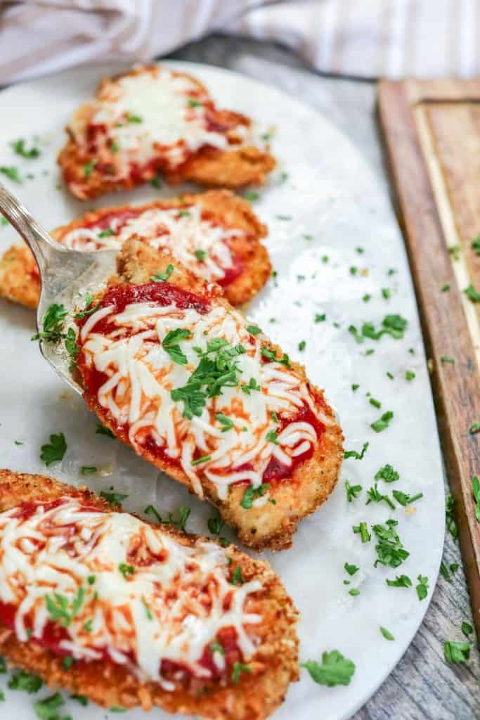 Air Fryer Keto Chicken Parmesan - Easy Air Fryer Recipe!