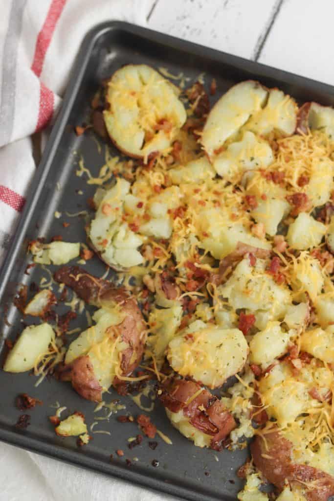 Bacon Cheddar Ranch Smashed Potatoes