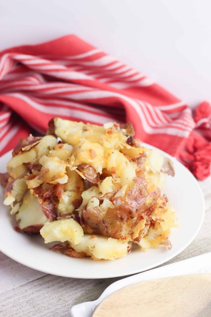 Bacon Cheddar Ranch Smashed Potatoes 