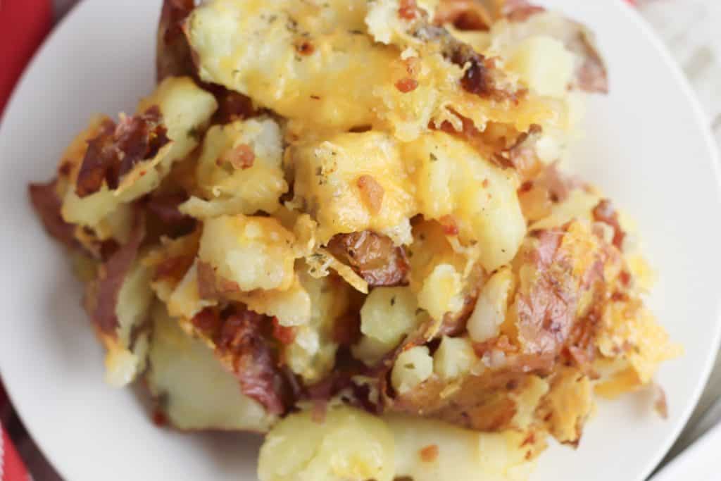 Bacon Cheddar Ranch Smashed Potatoes 