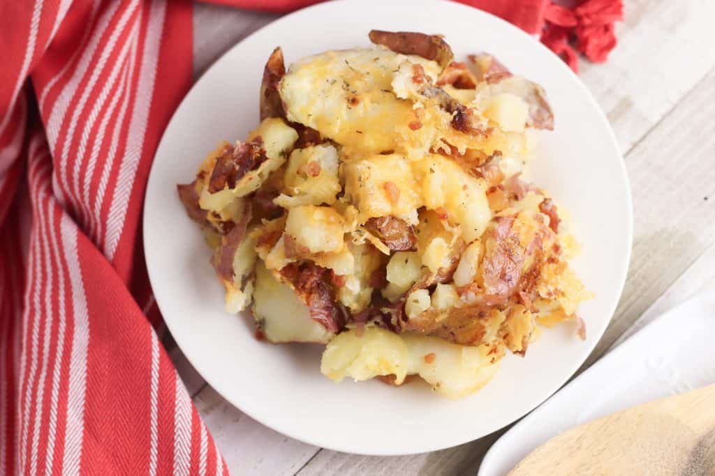 Bacon Cheddar Ranch Smashed Potatoes