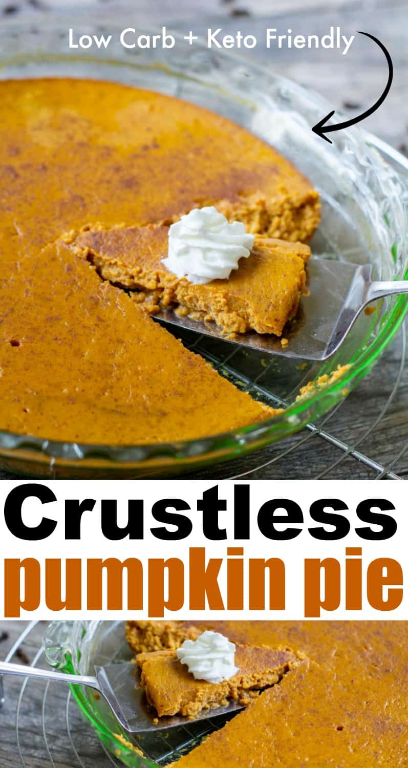 Low Carb Crustless Pumpkin Pie