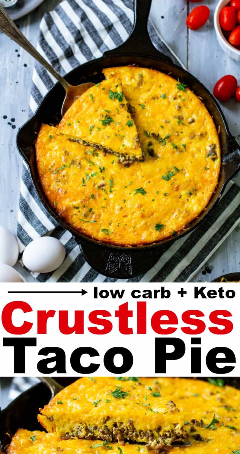 Low Carb Crustless Taco Pie