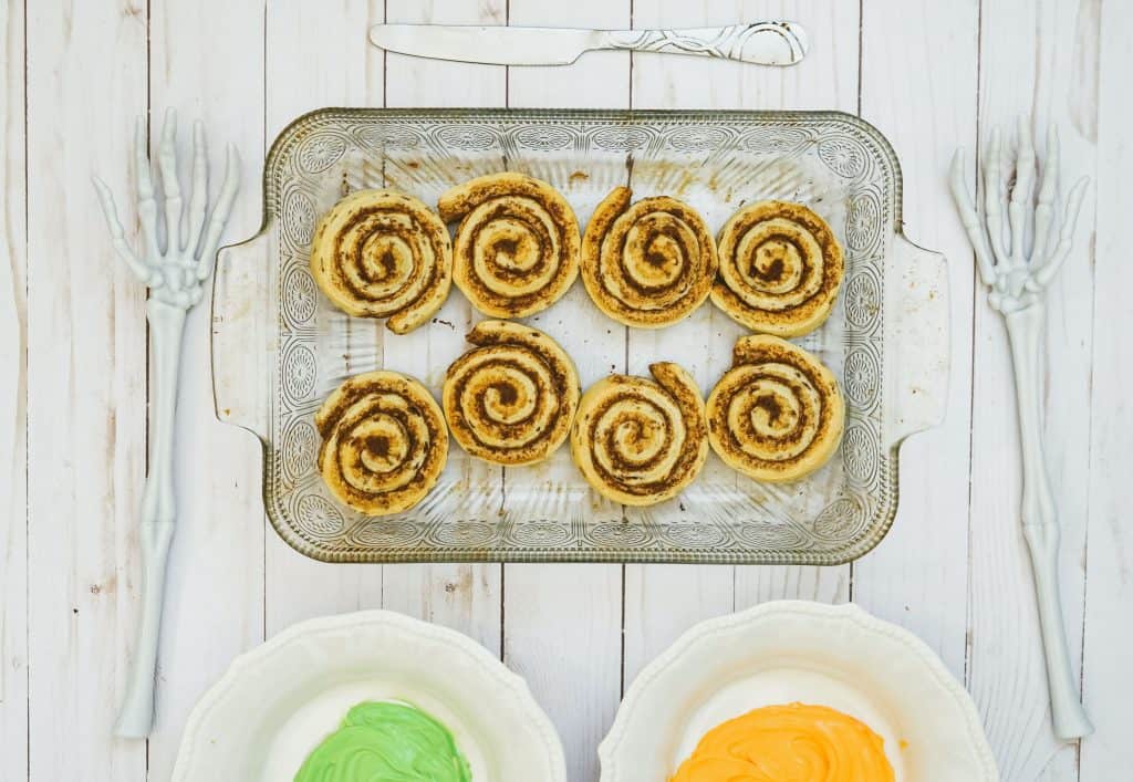 Halloween Cinnamon Rolls