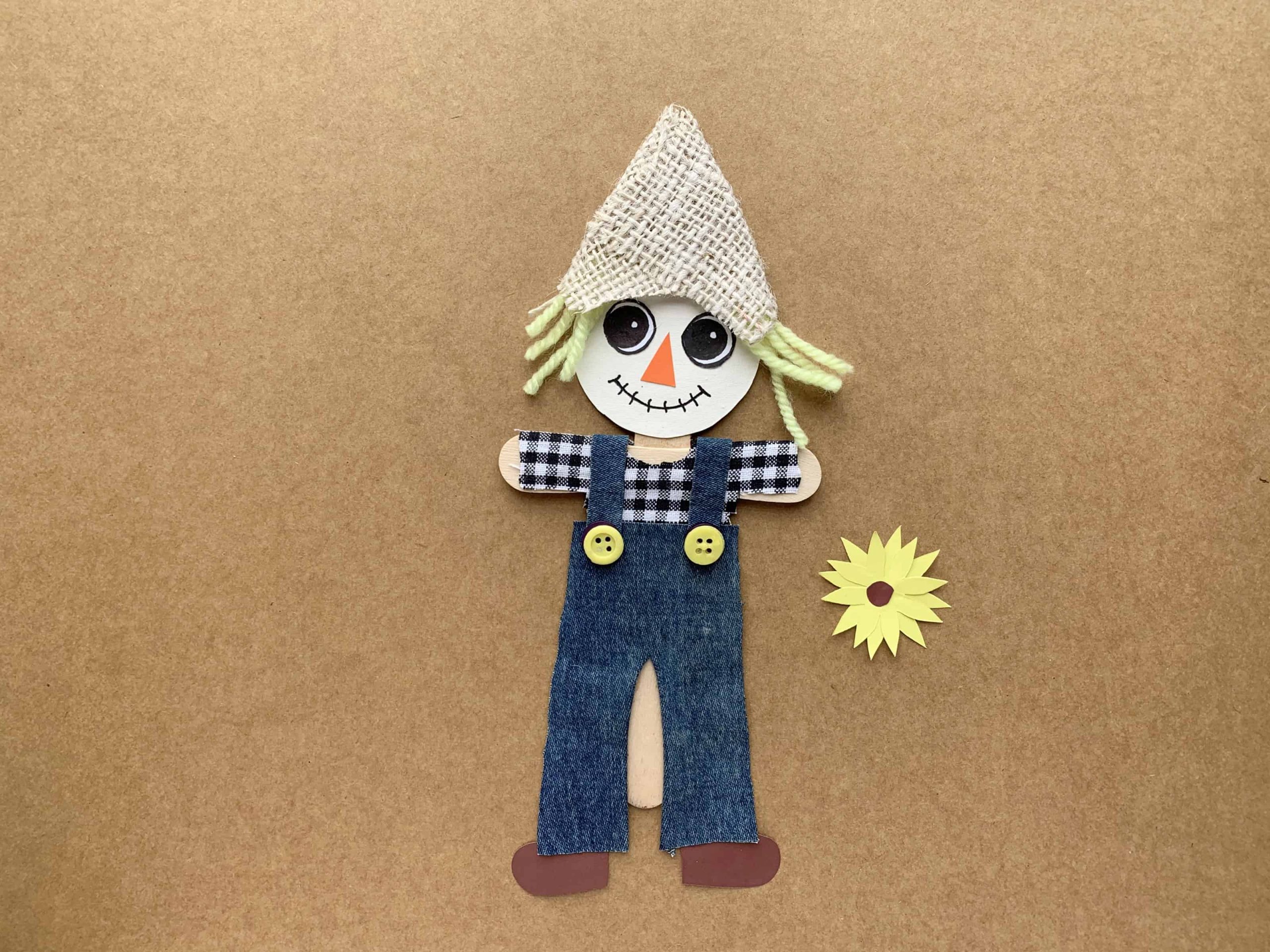 Easy Scarecrow Craft With Printable Template Crafts For Kids