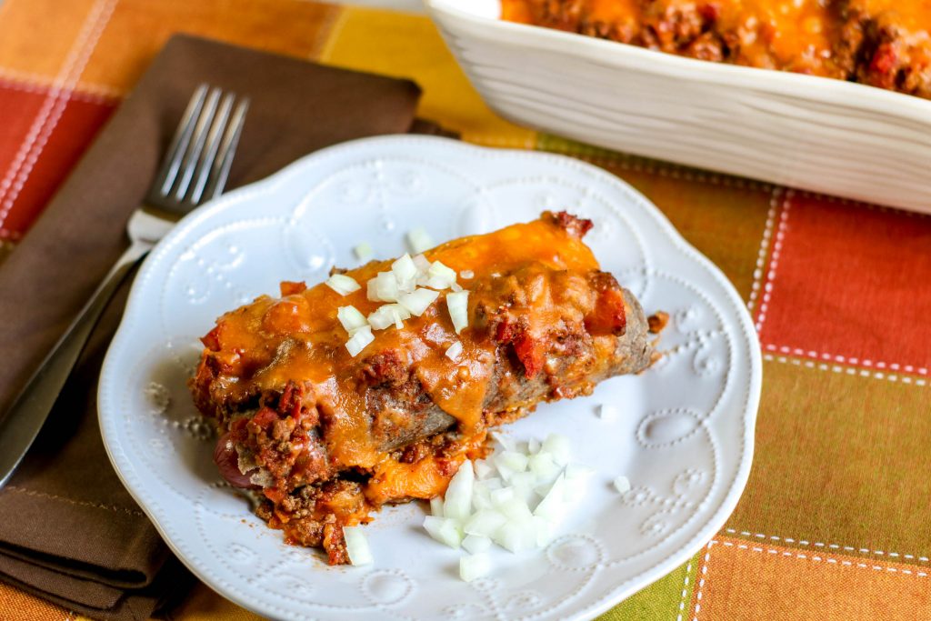 Low Carb Chili Cheese Dog Bake