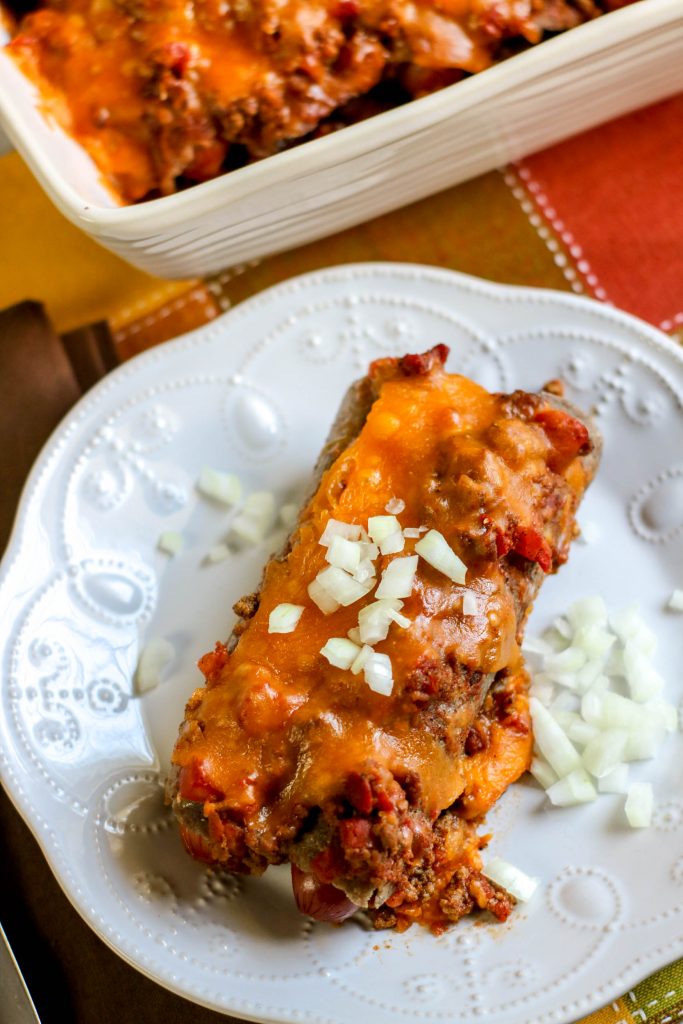 Low Carb Chili Cheese Dog Bake