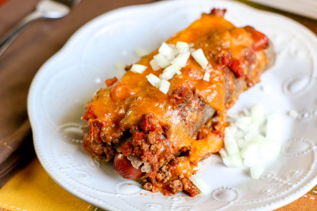 Low Carb Chili Cheese Dog Bake