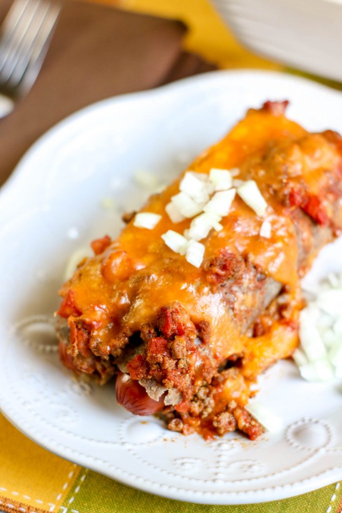 Low Carb Chili Cheese Dog Bake