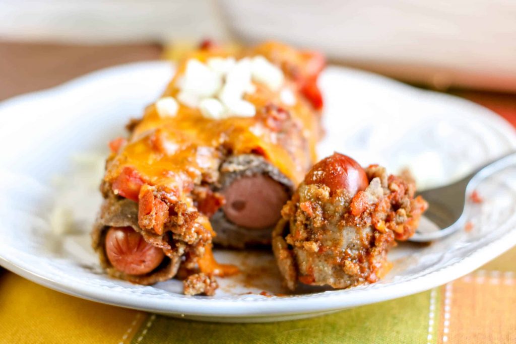 Low Carb Chili Cheese Dog Bake