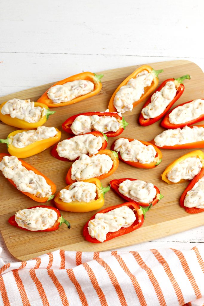 Low Carb Bacon Ranch Bell Pepper Poppers 