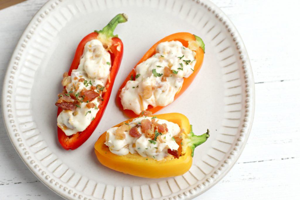 Low Carb Bacon Ranch Bell Pepper Poppers