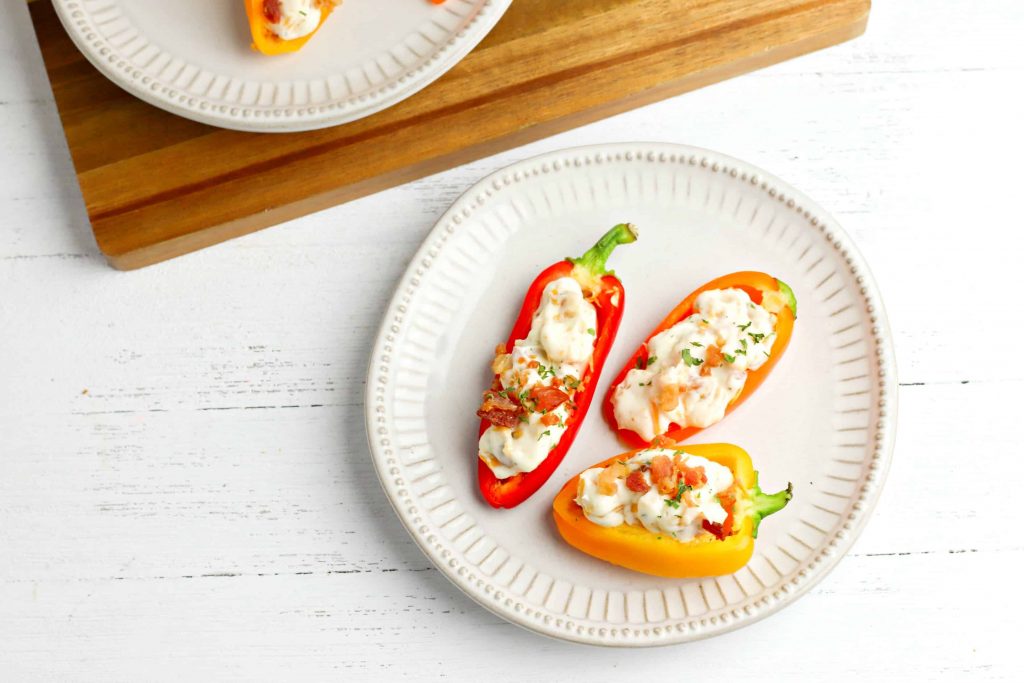 Low Carb Bacon Ranch Bell Pepper Poppers 