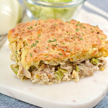 Keto Chicken Pot Pie With Cheddar Garlic Crust