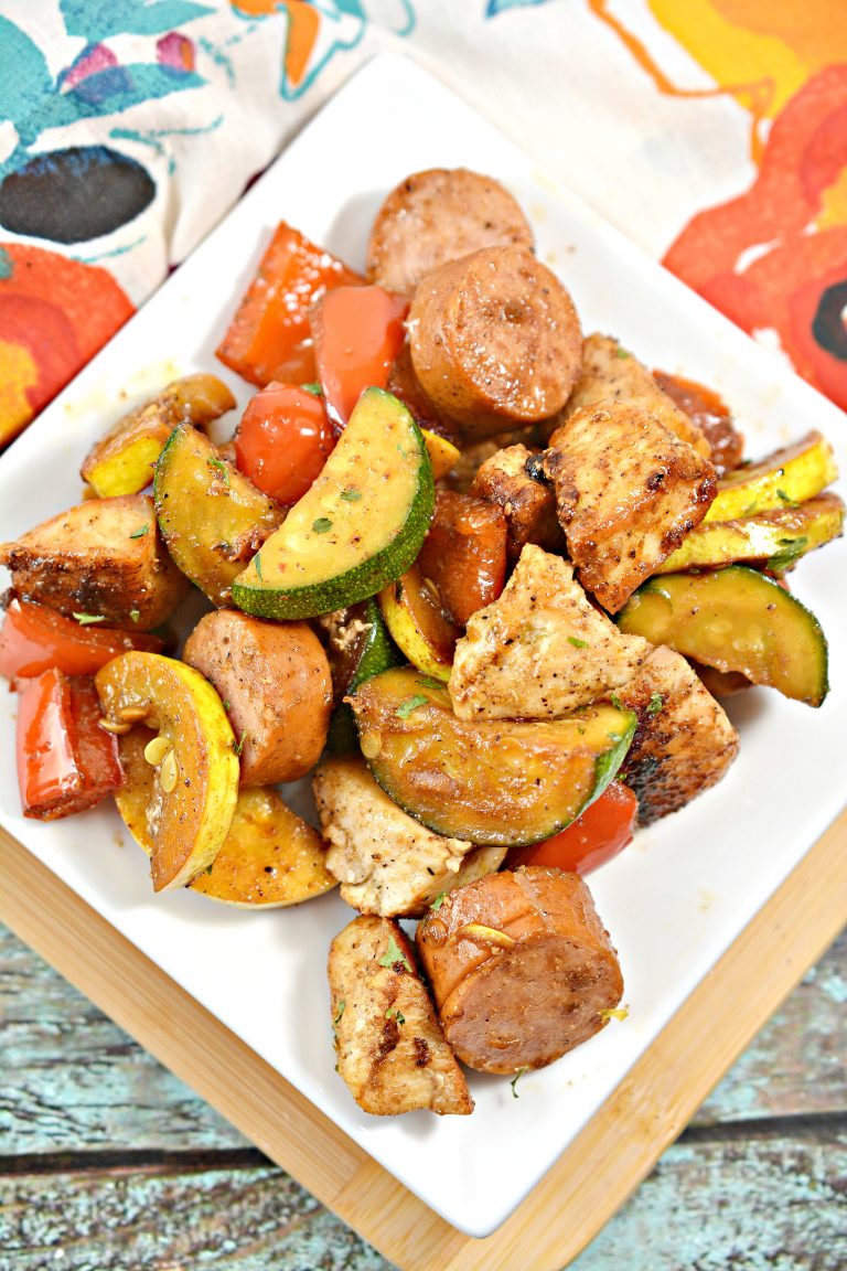 Keto Cajun Chicken and Sausage - Easy Skillet Dinner